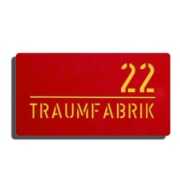 Gelb glänzende Schrift 