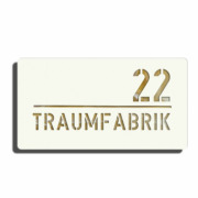 Gold spiegelnde Schrift