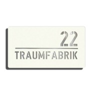 Silber spiegelnde Schrift